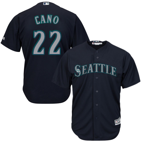 Mariners #22 Robinson Cano Navy Blue New Cool Base Stitched MLB Jersey - Click Image to Close